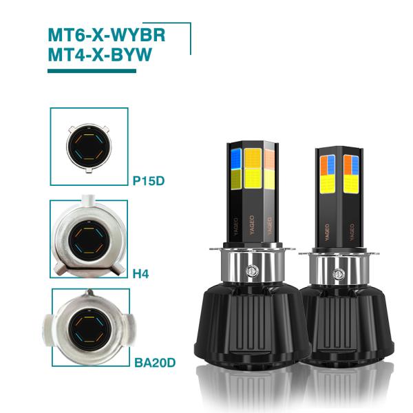 8V 12V 24V P15D H4 Ba20D HS1 H6 H6M LED Motorcycle Headlight Bulb with Hi/Lo Beam Flash