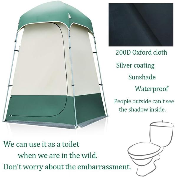 Shower Shelter – Giant Portable Outdoor Pop UP Camping Shower Tent Enclosure – Changing Room – 2 Rooms – Instant