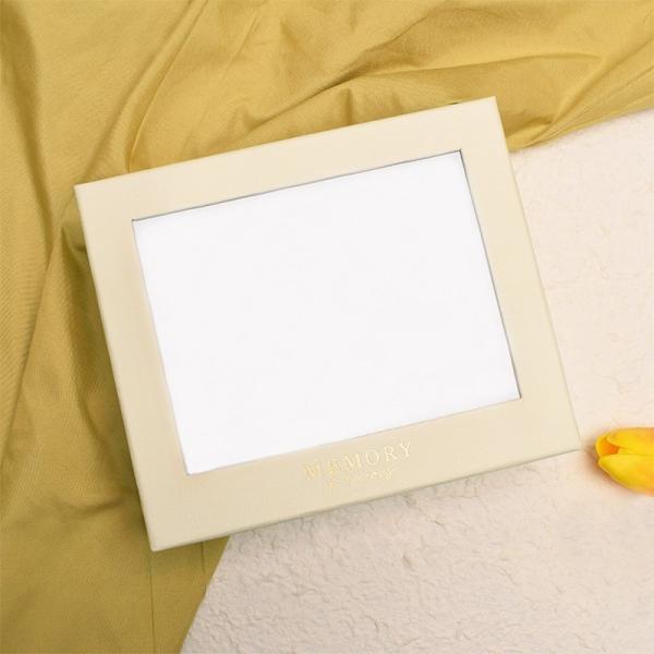 Залакированная коробка подарка картона окна упаковывая с окном 1200g