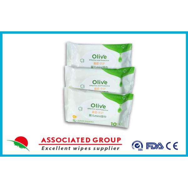 Bebé Mini Wet Wipes No Alcohol del hogar de Olive Essence disponible y portátil