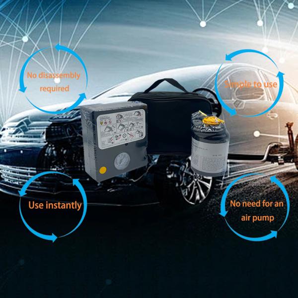 Emergency Tire Repair Kit, Combines Tire Repair and Inflation in One, Suitable for All Models, Fast Repair, Simple Operation