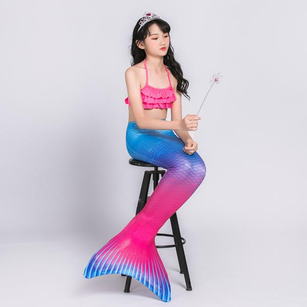 One - Piece Swim Fun Mermaid Tail Princess Bikini Set For Boys With Monofin