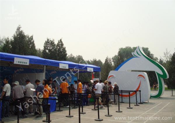 Blue PVC Cover UV Resistant  Fabric Tent Structure Aluminum Alloy Frame