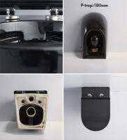 Esmalte rasante dual de la limpieza de uno mismo de la trampa de Hung Toilet P de la pared de la gravedad