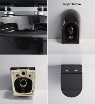 Esmalte nivelado duplo da limpeza de auto da armadilha de Hung Toilet P da parede da gravidade