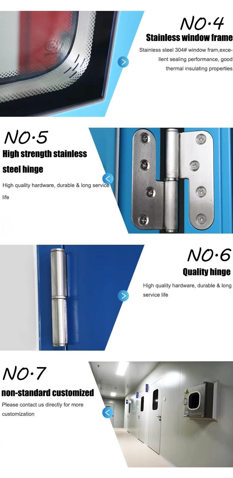 Flush Stainless Steel Or HPL Leaf Clean Room Door For Pharmaceutical Electronics Lab
