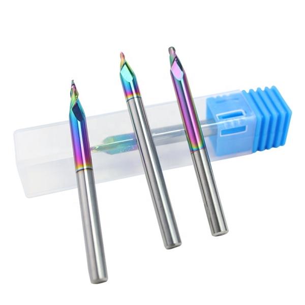 2F Alumminum Engraving Cutter Ball Nose AlTiN Router End Mill Bits For Aluminum