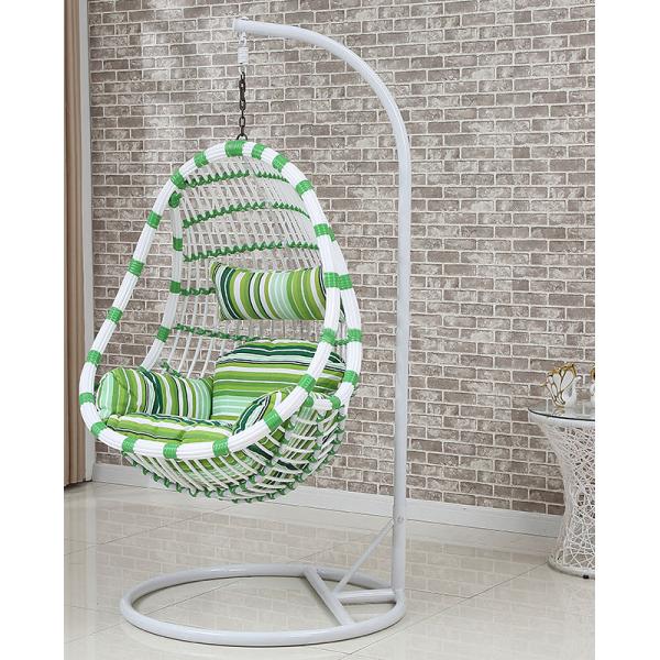 Modern Design Style Metal Frame Single Hanging Chair for Indoor or Outdoor Spaces