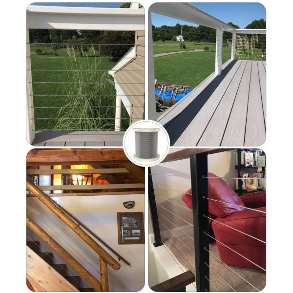 1/8 T304 câble de rail d'aéronef en acier inoxydable câble de câble pour les kits de câbles 1000m par rouleau