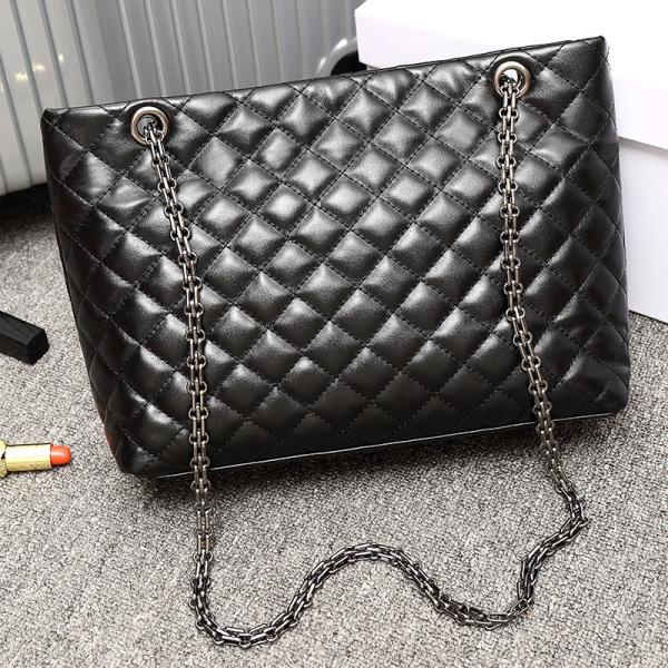 ODM Polyester Lining Shoulder Polyurethane Tote Bag With Hasp