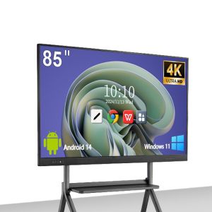 4K Resolution Interactive Whiteboard with 40-50 Touch Points and 4mm Tempered Glass