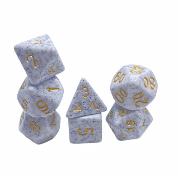 Golden font gold spots ore ore resin character playing board game dice set dnd dice