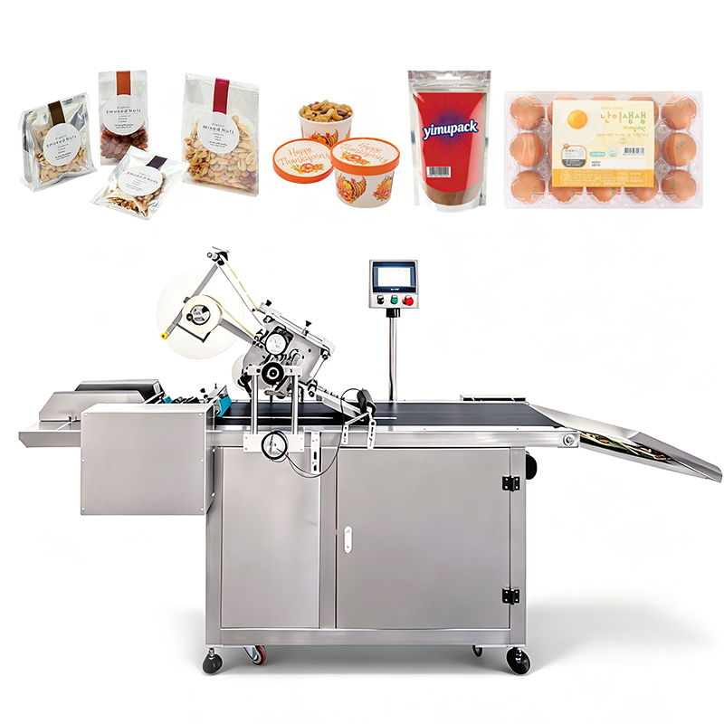 Full Automatic square Bottle Labeling Machine Snacks Gifts and Apparel Labeling Machine for Flat Bottle Box Sticker Applicator