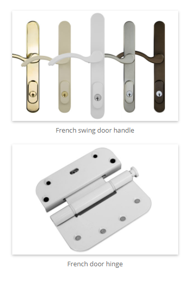 Oxidation Aluminum Left Hand Inswing French Patio Door Brushed Nickel