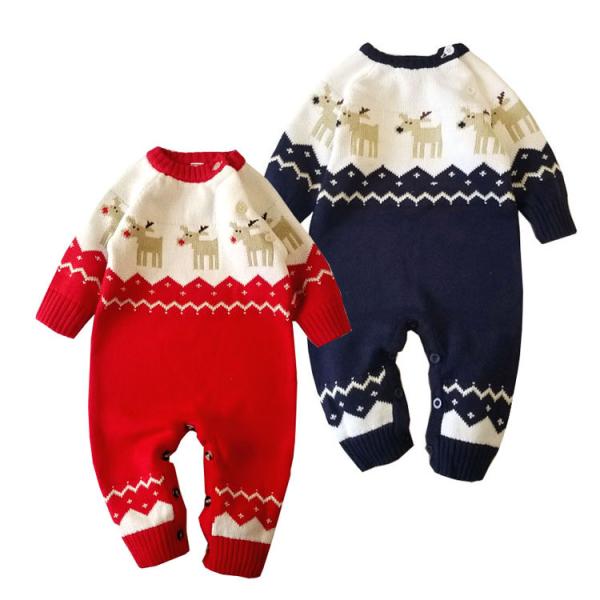 2023 New Arrivals Baby Boy Girl Clothes Romper Newborn in Bulk Kids Long Sleeve Winter Christmas baby Clothing