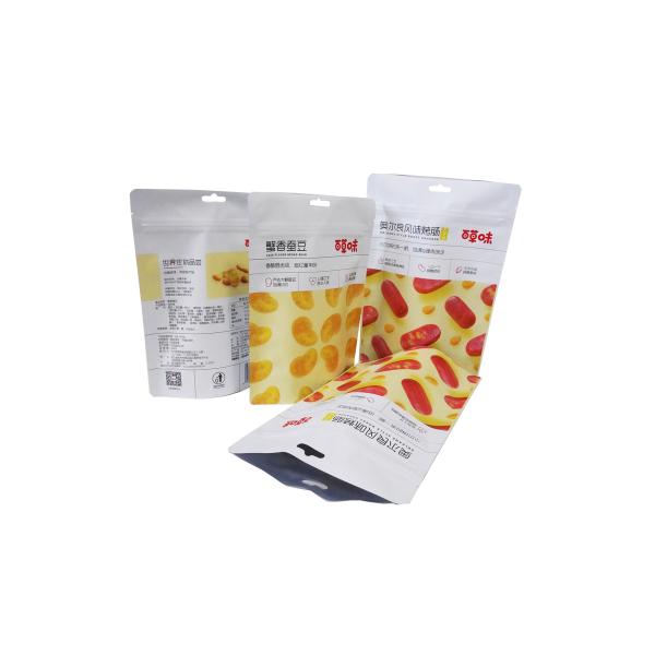 3 côtés de sécurité scellé sac en plastique Mylar avec poche de stratification trou suspendu