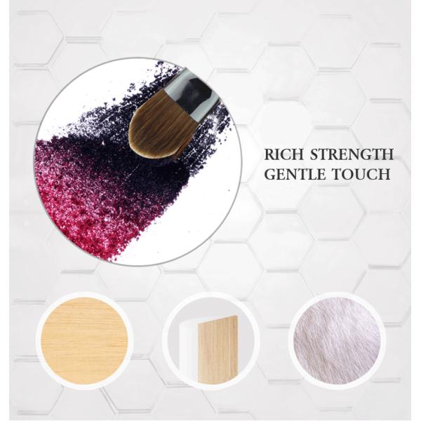 Silver Eyeshadow Concealer Makeup Brush Wood Handle And Weasel Hair For Eyes