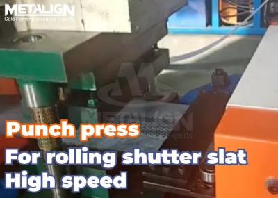 Servo Feeding Punching Shutter Door Roll Forming Machine For Perforated Shutter Profiles