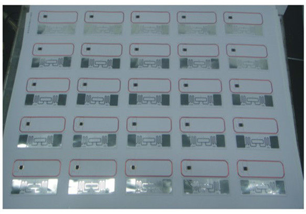 Dual Chip LF RFID Inlay Smart Tag Custom Made AL Etching 5 * 5 Layout