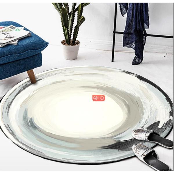 Inkjet Painting And Simple Style Carpet Living Room / Hotel Carpet