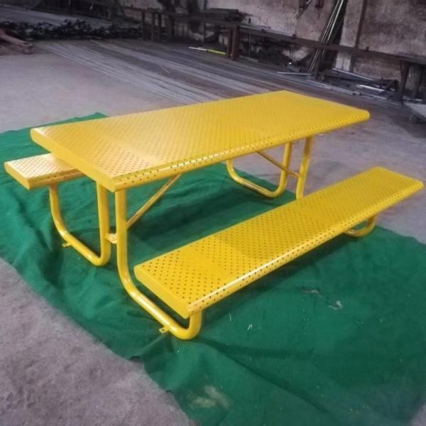 Unique Design Custom Solid Metal bench Outdoor Picnic Tables Bench