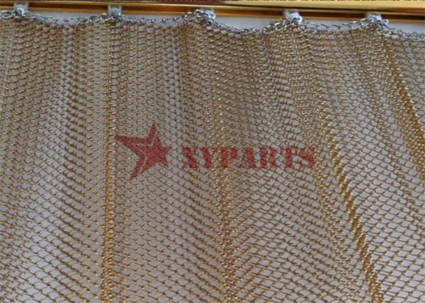 Aluminum Spiral 1mm Metal Mesh Curtain Customized Size Color For Partition Screen