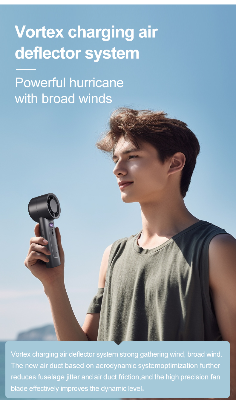 2024 New Arrival Outdoor USB Mini Rechargeable Wireless Portable Semiconductor Refrigeration High Speed Air Cooling Fan