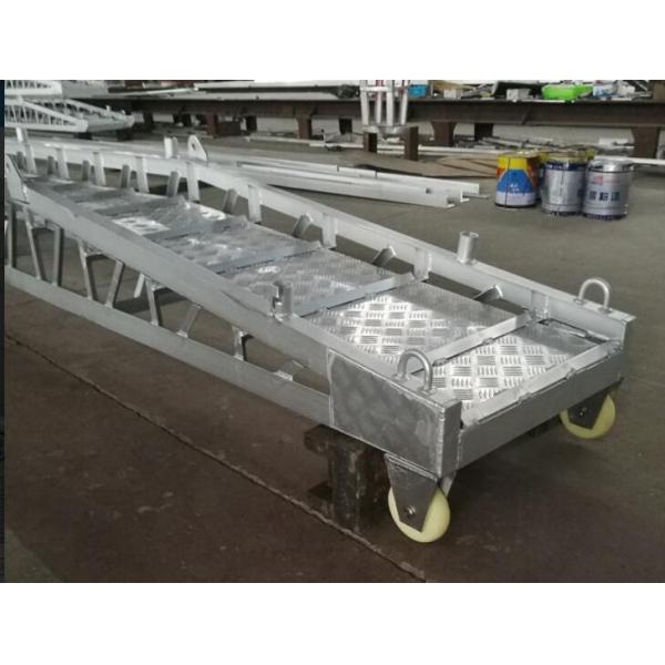Bend Type Marine Boat Ladders 600mm Inside Width With Anti - Slip Strip
