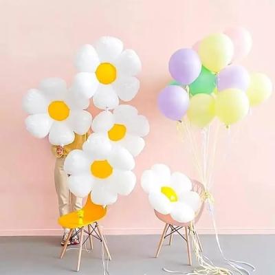 Decoração bonito do partido de Daisy Flower Shape Foil Balloons Globos do estilo do Ins