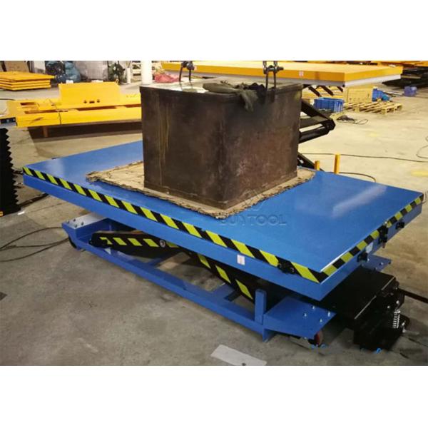 Small Manual Lift Table Single Scissor Low Profile Rotary Hydraulic Foot Pump Lift Table 2350x1300mm