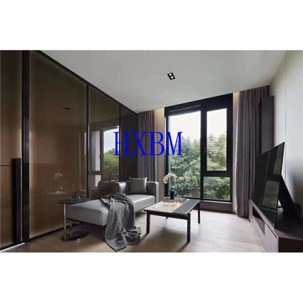 Double glazed Aluminium casement Windows Customized With grey Color watertightness for Bahrain market