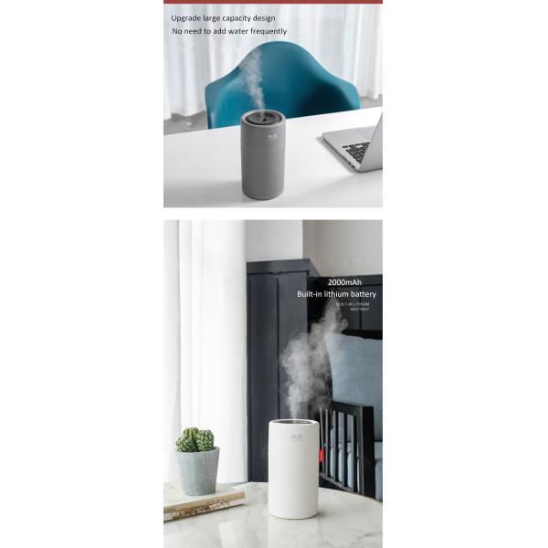 750ml Wireless USB Air Humidifier 2000mAh Battery Rechargeable Cool Mist Humidifier