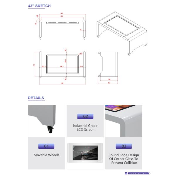 Smart Fridge Coffee Table 10mm Tempered Glass Top Low Noise Refrigerated Storage Bar Table for Home Office Factory