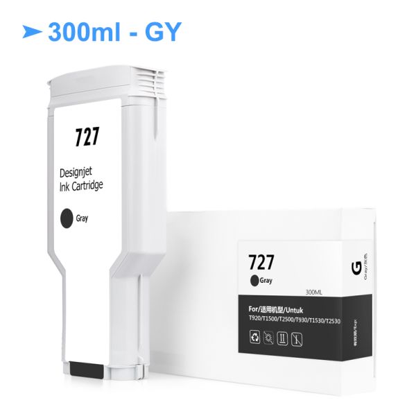 Betcolor 727 Re-Manufactured for Cartridge 6 Colors 300ml One Time Chip Dye & Pigment for Compatible with HP PT920 T1500 T2500