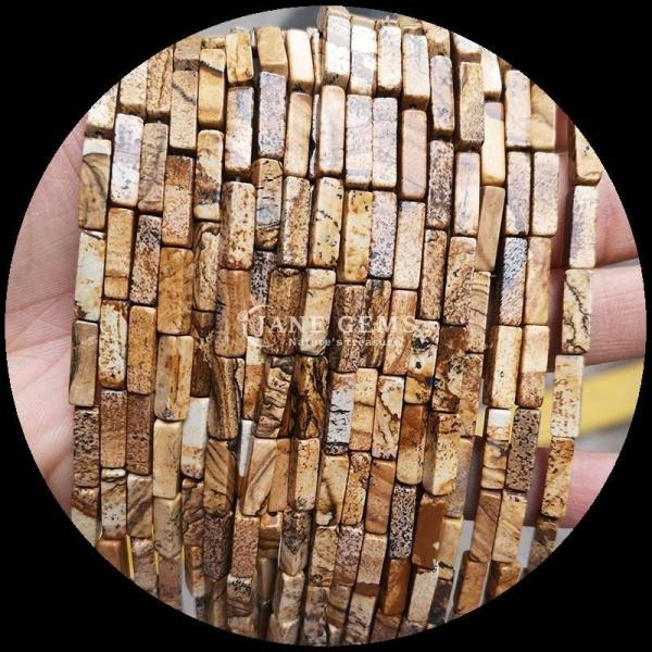 Aventurina verde natural Agata india rectangular de forma cuadrada Filamentos de cuentas de piedras preciosas para joyería DIY y energía curativa