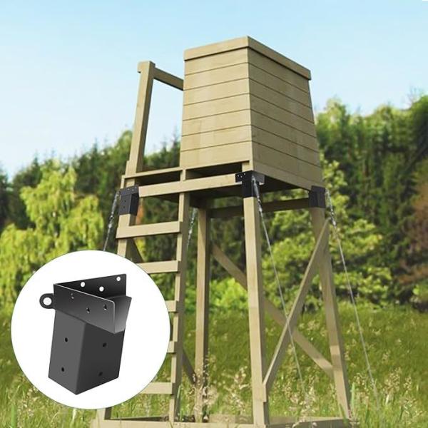 Metal Elevated Deer Blind Bracket Heavy Duty Steel Deer Stand Compound Angle Platform Brackets for Tree House
