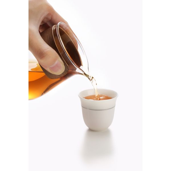 2024 Portable Wood Handle Tea Pot Set Modern Portable Teapot Cup Set Porcelain Infuser Teapot Set With Case for Travel