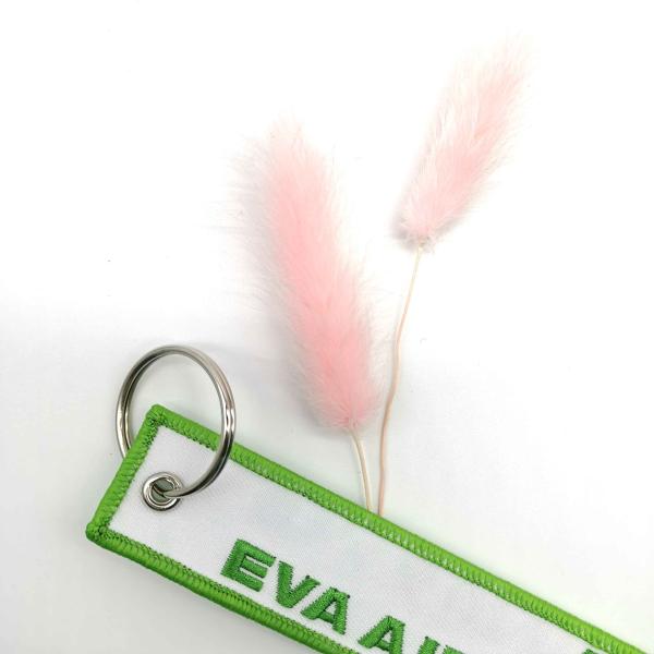 EVA AIR Co Marca de llavero bordado personalizado Resistente a la oxidación llavero de doble cara