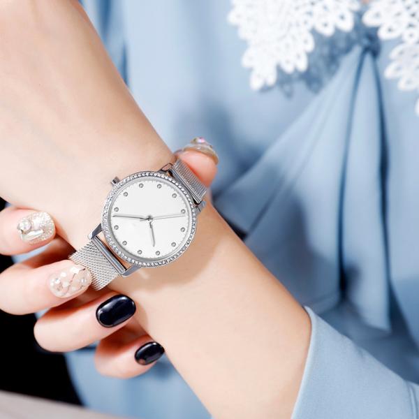 Relógio impermeável BSCI de quartzo da liga do chapeamento do IP das senhoras 3ATM