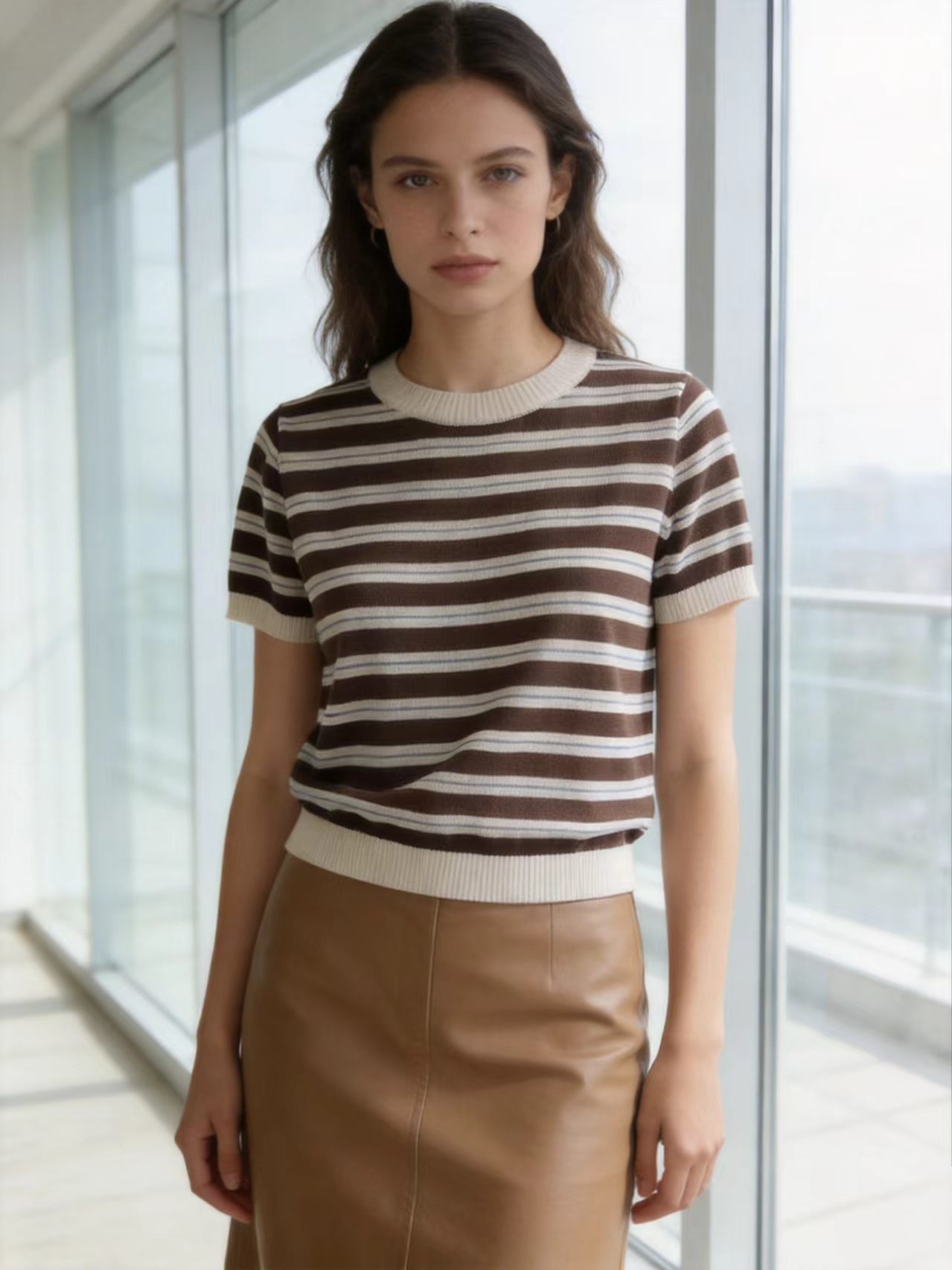 Women's Cropped Top Pullover - Breathable, Wrinkle Resistant, Anti-Deformation