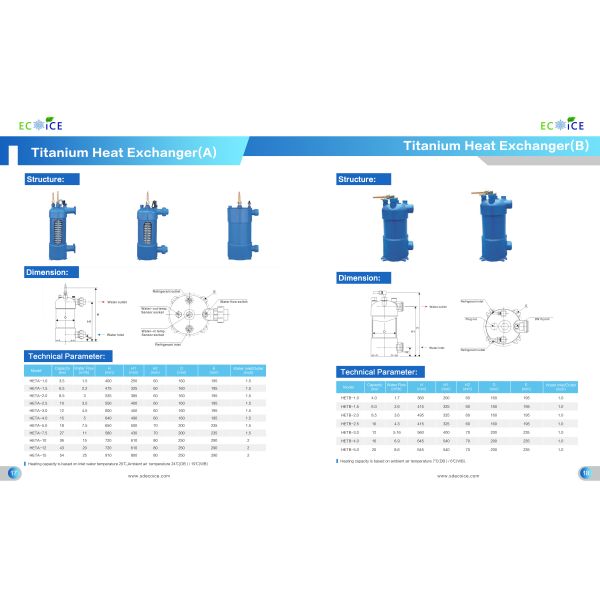Titanium tube shell heat exchanger for swimming pool