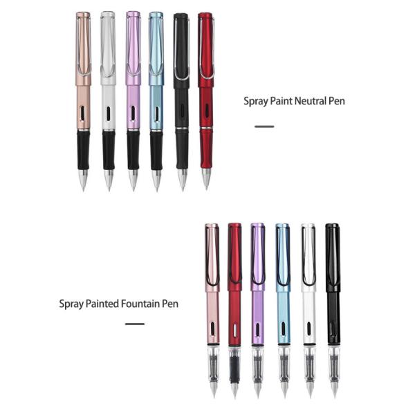 Plástico de examen de los estudiantes Pluma de fuente Colorida de 0,5 mm de publicidad de negocios Pluma neutral