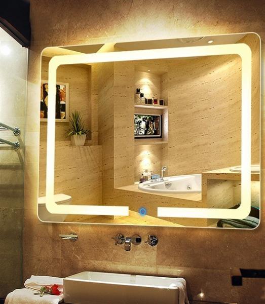Sheraton Hotel Silver Bathroom Vanity Wall Mirrors Customized 4mm 5mm 6mm