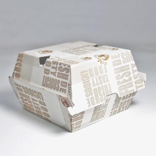 Biodegradable custom flexographic logo burger box high-quality burger box