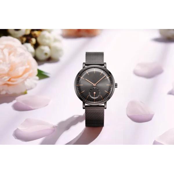 Women Mesh Band Custom Design Watches Quartz Movement 3 ATM Waterproof
