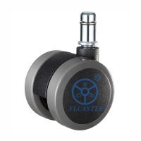 Piso de Ring Stem Office Chair Casters del apretón de M11x22mm - ruedas de protección del verde de la PU suavemente