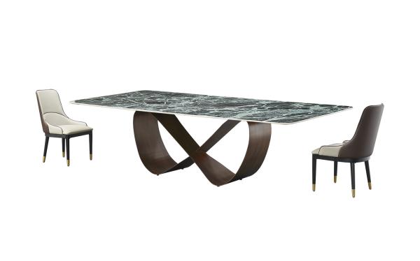 Restaurant furniture luxury dining room set modern marble dining table set with 8 chairs for home