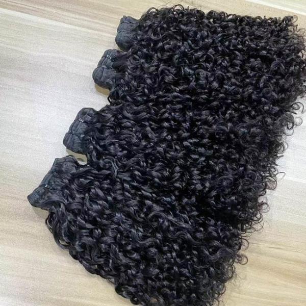 12a 10a Double Drawn Virgin Cuticle Aligned Funmi Hair Aunty Pissy Curl Bundles Egg Curly Human Hair