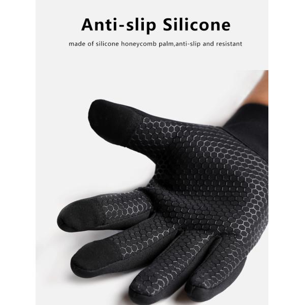 Black Cycling Gloves for Men and Women Full Finger Touch Screen Outdoor Sports Gloves