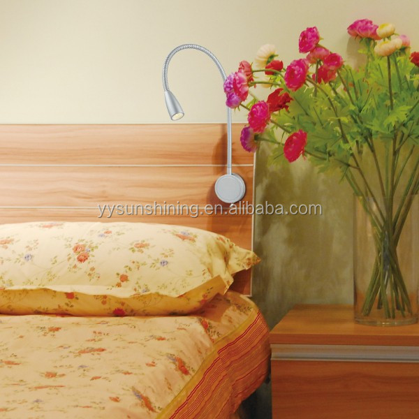 1W Flexible Wall Mounted Headboard LED Bed Light for House Wall Switched Reading Lights